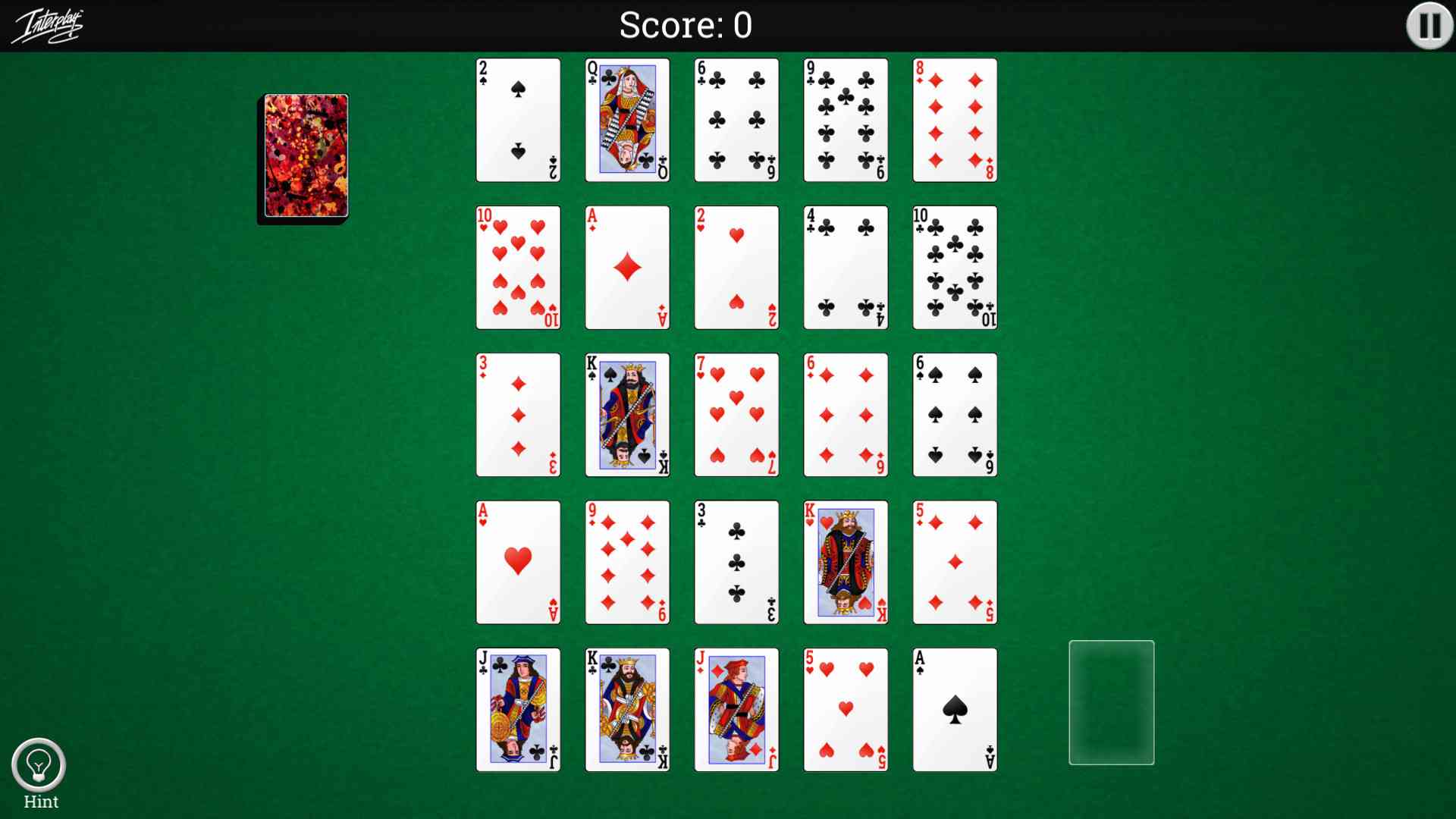 Interplay Solitaire screenshot